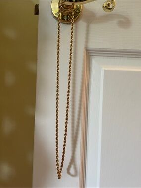 Vintage Monet thick gold tone rope chain